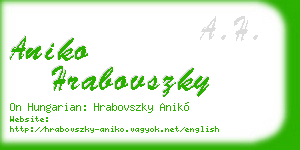 aniko hrabovszky business card